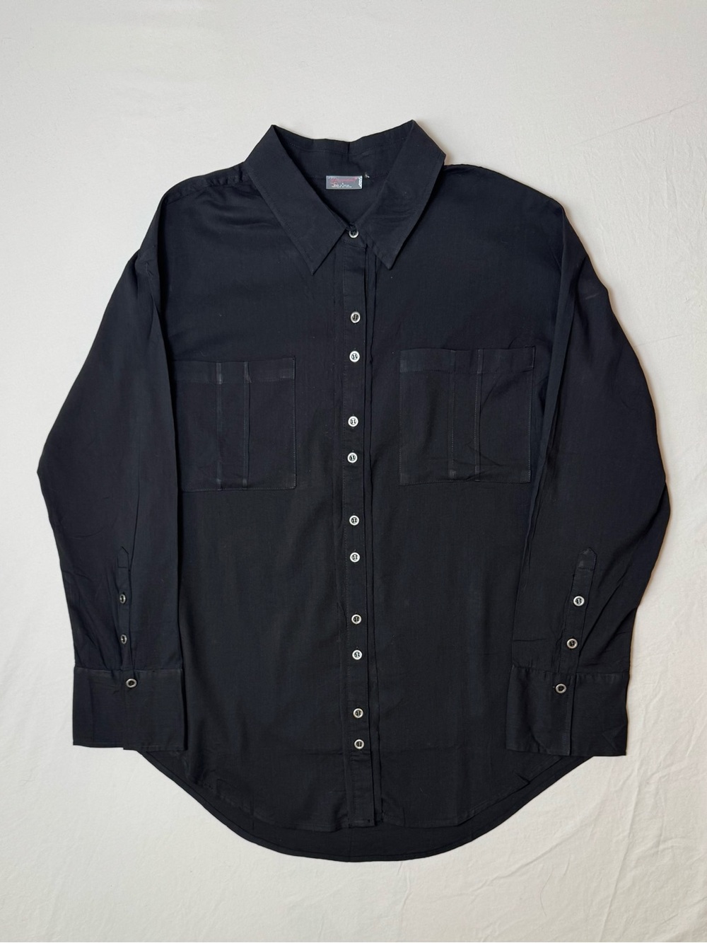 Women’s FP Movement Black Long Sleeve Button Up Tunic Top NWOT Small